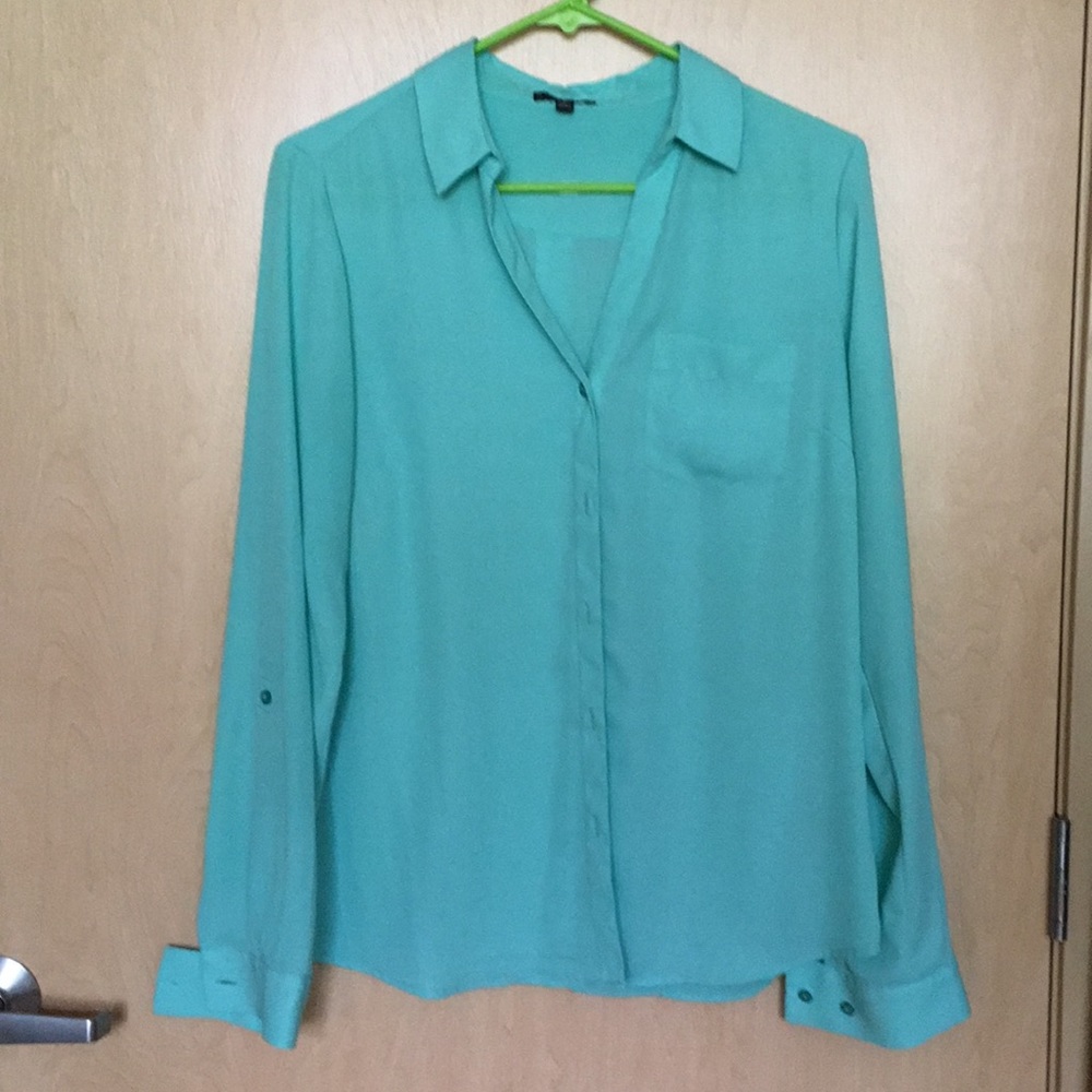 The Limited dress shirt, seafoam green